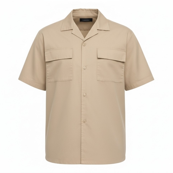 Men's Original Use Black Short Sleeve Button Up Utility Shirt - NWT - Picture 2 of 4